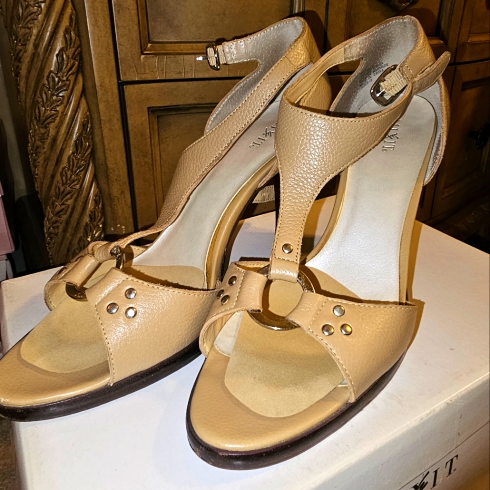 MIXIT t-strap heels with side clasp